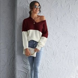 SHEIN Drop Shoulder colorblock sweater